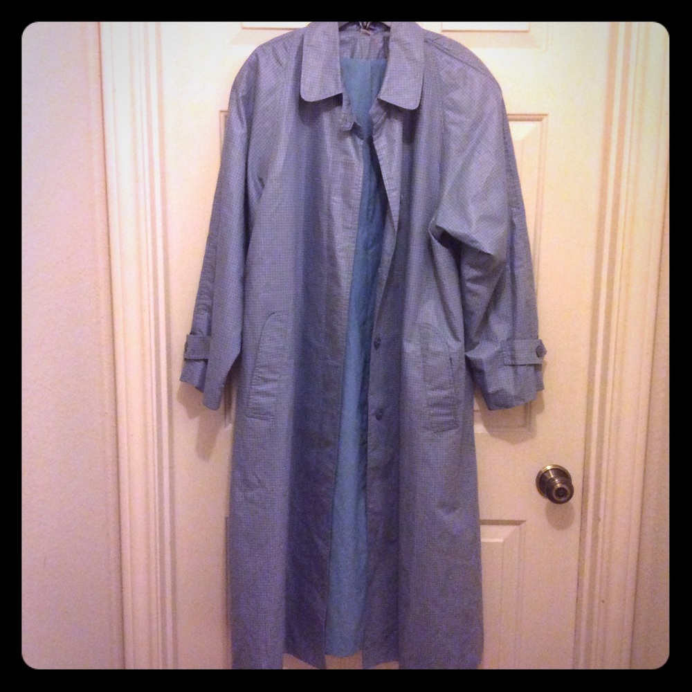 Rain or Shine very nice 16 blue rain trench coat
